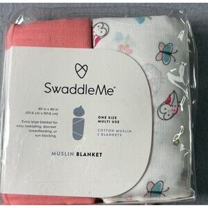NEW SwaddleMe Cotton Muslin Swaddle Blankets 2 Pack 40x40